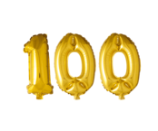 Folieballon 100 jaar Goud 41cm