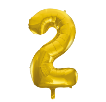 Folieballon 2 jaar Goud 41cm