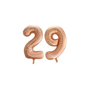 Folieballon 29 jaar Rosé Goud 86cm