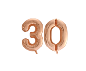 Folieballon 30 jaar Rosé Goud 86cm
