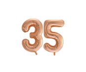 Folieballon 35 jaar Rosé Goud 86cm