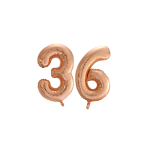 Folieballon 36 jaar Rosé Goud 86cm