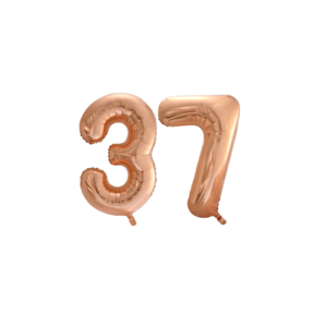 Folieballon 37 jaar Rosé Goud 86cm
