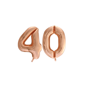Folieballon 40 jaar Rosé Goud 86cm