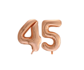 Folieballon 45 jaar Rosé Goud 86cm Folieballon 45 jaar Rosé Goud 86cm
