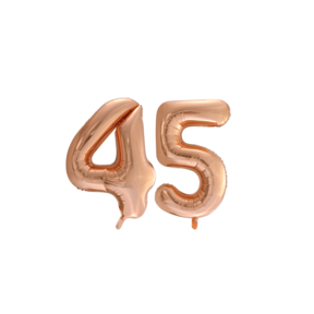 Folieballon 45 jaar Rosé Goud 86cm