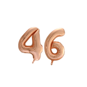 Folieballon 46 jaar Rosé Goud 86cm