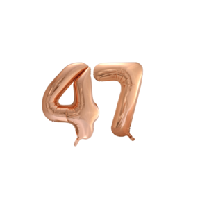 Folieballon 47 jaar Rosé Goud 86cm