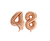 Folieballon 48 jaar Rosé Goud 86cm Folieballon 48 jaar Rosé Goud 86cm