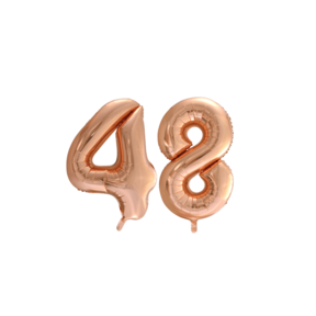 Folieballon 48 jaar Rosé Goud 86cm