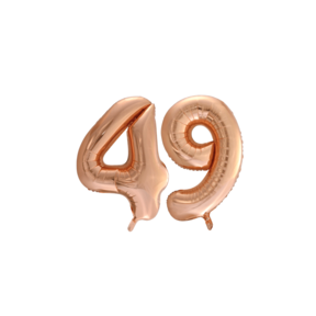Folieballon 49 jaar Rosé Goud 86cm