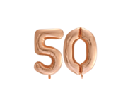 Folieballon 50 jaar Rosé Goud 86cm