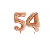 Folieballon 54 jaar Rosé Goud 86cm