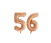 Folieballon 56 jaar Rosé Goud 86cm
