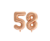 Folieballon 58 jaar Rosé Goud 86cm