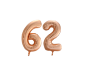Folieballon 62 jaar Rosé Goud 86cm Folieballon 62 jaar Rosé Goud 86cm