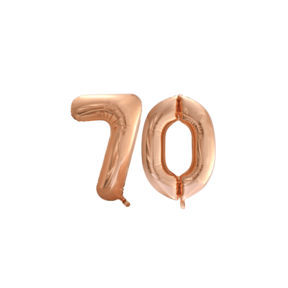 Folieballon 70 jaar Rosé Goud 86cm