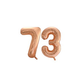 Folieballon 73 jaar Rosé Goud 86cm
