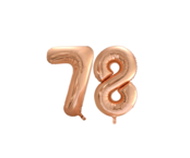 Folieballon 78 jaar Rosé Goud 86cm