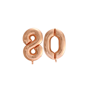 Folieballon 80 jaar Rosé Goud 86cm