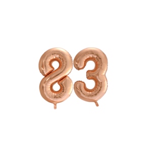 Folieballon 83 jaar Rosé Goud 86cm