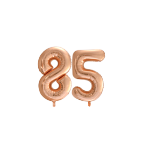 Folieballon 85 jaar Rosé Goud 86cm