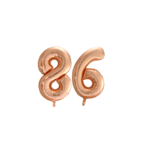 Folieballon 86 jaar Rosé Goud 86cm