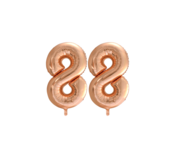 Folieballon 88 jaar Rosé Goud 86cm