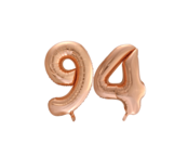 Folieballon 94 jaar Rosé Goud 86cm