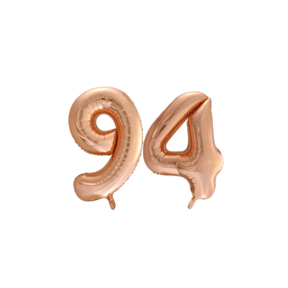 Folieballon 94 jaar Rosé Goud 86cm