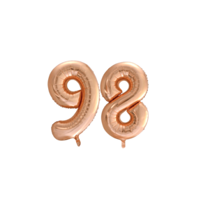 Folieballon 98 jaar Rosé Goud 86cm