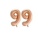 Folieballon 99 jaar Rosé Goud 86cm