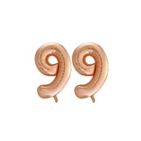 Folieballon 99 jaar Rosé Goud 86cm