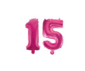 Folieballon 15 jaar roze 86cm Folieballon 15 jaar roze 86cm