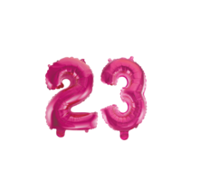Folieballon 23 jaar roze 86cm