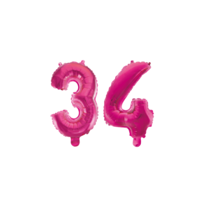 Folieballon 34 jaar roze 86cm