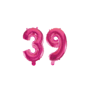 Folieballon 39 jaar roze 86cm