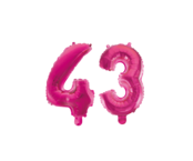Folieballon 43 jaar roze 86cm