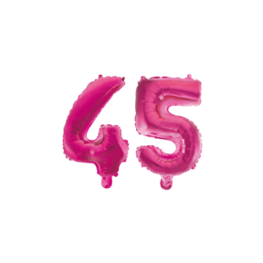Folieballon 45 jaar roze 86cm