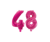 Folieballon 48 jaar roze 86cm