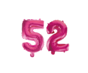 Folieballon 52 jaar roze 86cm