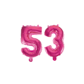 Folieballon 53 jaar roze 86cm