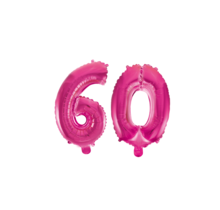 Folieballon 60 jaar roze 86cm