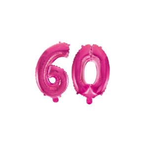 Folieballon 60 jaar roze 86cm