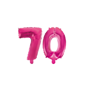 Folieballon 70 jaar roze 86cm