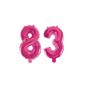 Folieballon 83 jaar roze 86cm