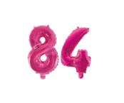 Folieballon 84 jaar roze 86cm