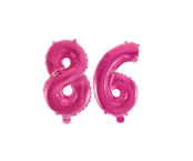 Folieballon 86 jaar roze 86cm