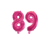 Folieballon 89 jaar roze 86cm