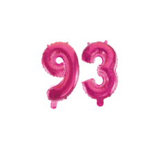 Folieballon 93 jaar roze 86cm